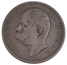 ITALY, 10 Centesimi, 1894, Birmingham, KM #27.1, EF(40-45), Copper, 9.83