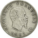 Moneda, Italia, Vittorio Emanuele II, 2 Lire, 1863, Naples, MBC, Plata, KM:6a.1