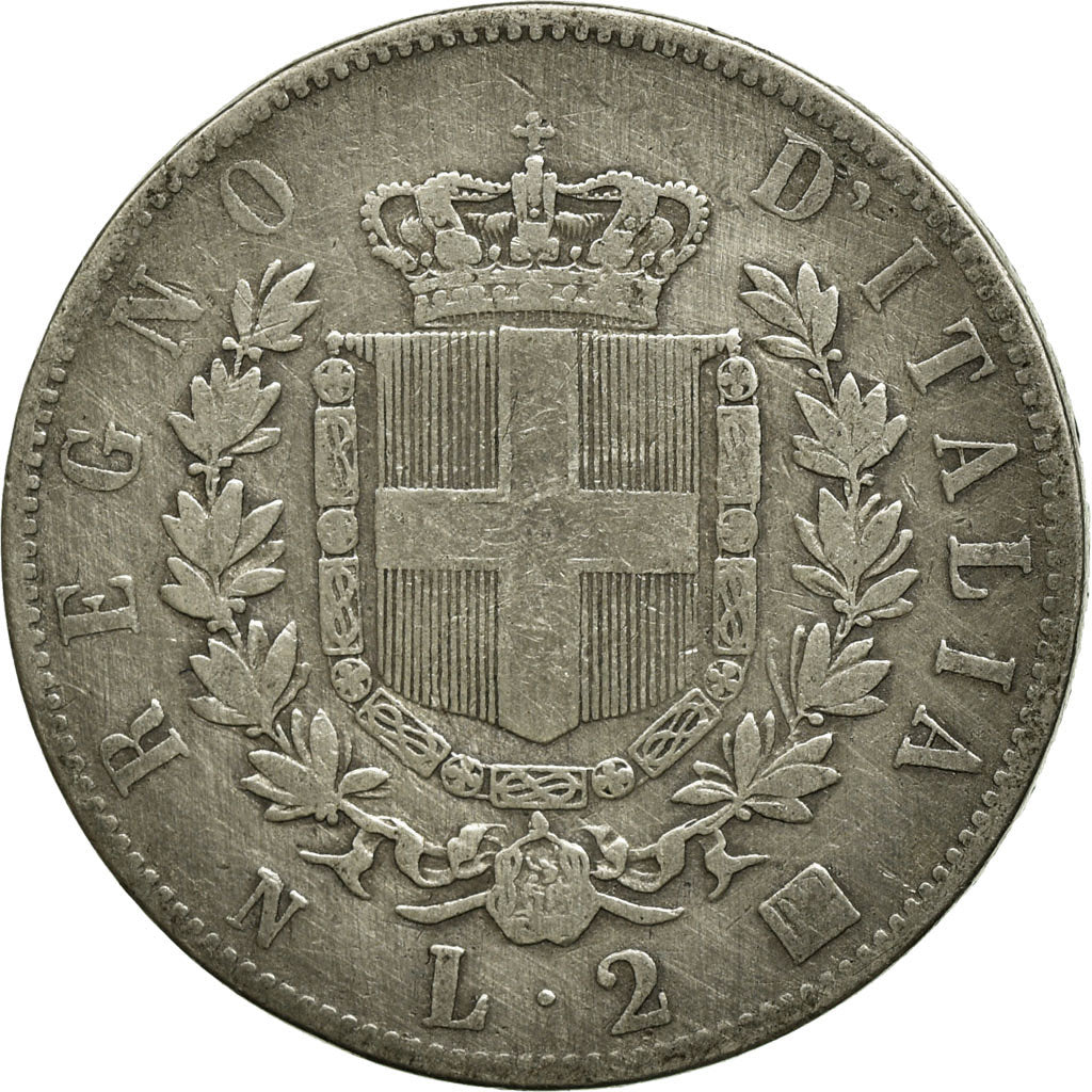 Monnaie, Italie, Vittorio Emanuele II, 2 Lire, 1863, Naples, TTB, Argent