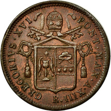 Coin, ITALIAN STATES, PAPAL STATES, Gregory XVI, Mezzo (1/2) Baiocco, 1843