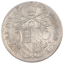 ITALIAN STATES, 5 Baiocchi, 1858, Roma, KM #1341b, AU(55-58), Silver, 1.44