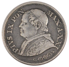 ITALIAN STATES, 10 Soldi, 50 Centesimi, 1867, Roma, KM #1376, EF(40-45),...