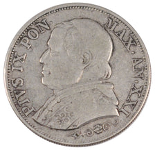 STATI ITALIANI, PAPAL STATES, Pius IX, Lira, 1866, Roma, MB+, Argento, KM:1378