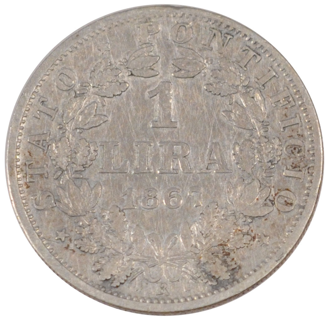 Vatican, Pie IX, 1 Lire