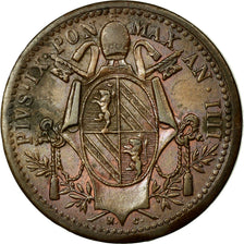 Monnaie, États italiens, PAPAL STATES, Pius IX, Mezzo (1/2) Baiocco, 1849