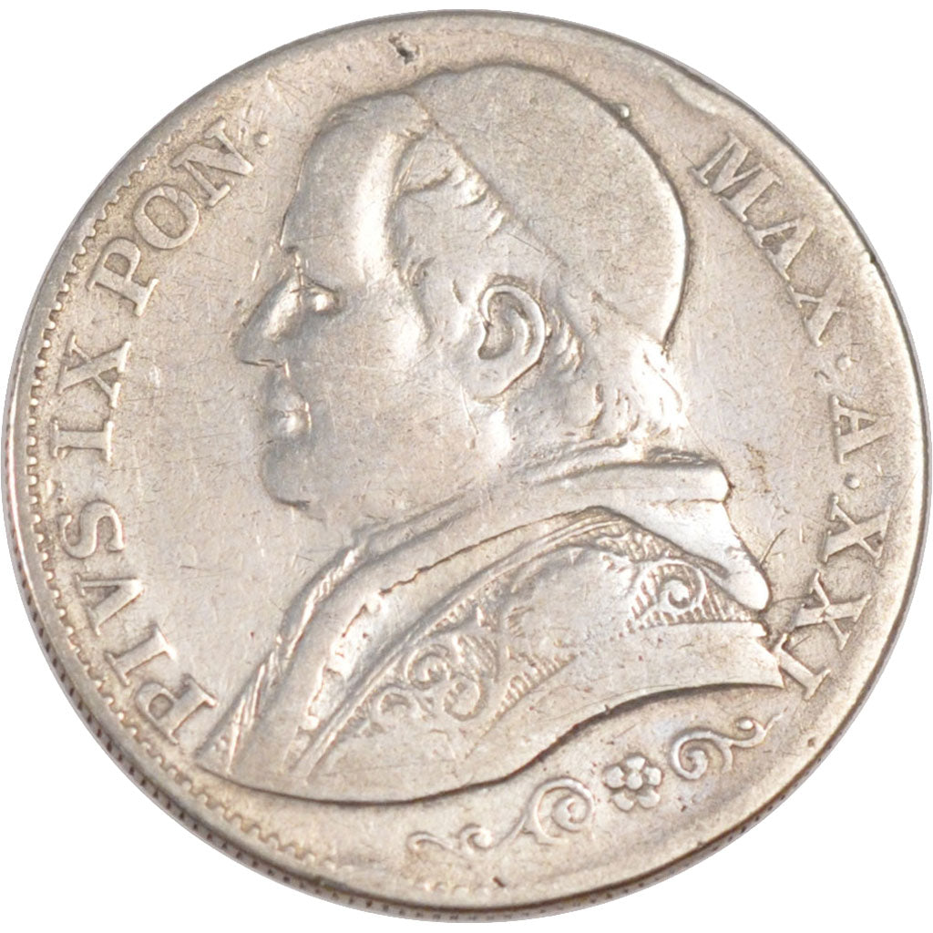 Vatican, Pie IX, 2 Lire
