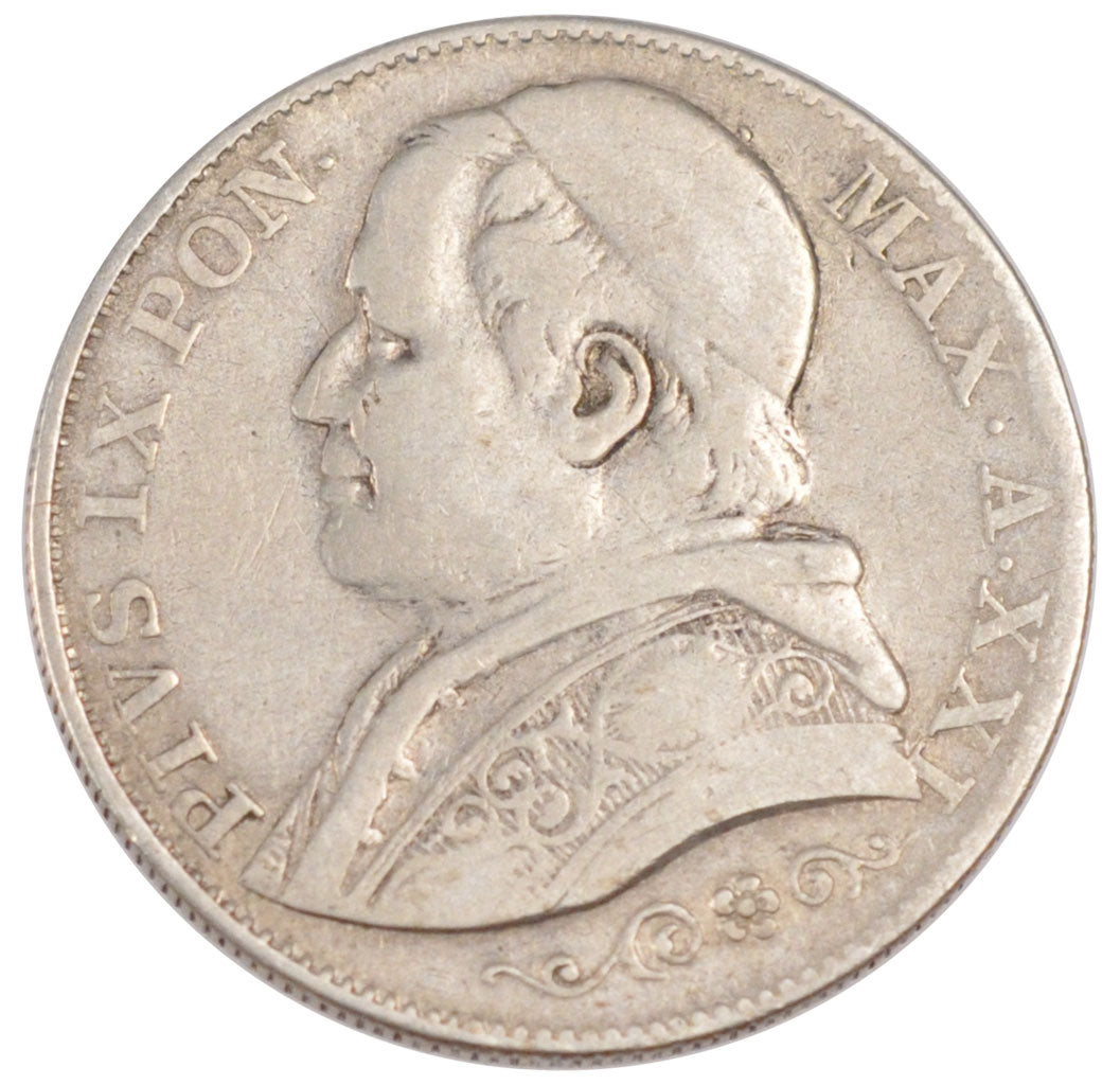 Vatican, Pie IX, 2 Lire
