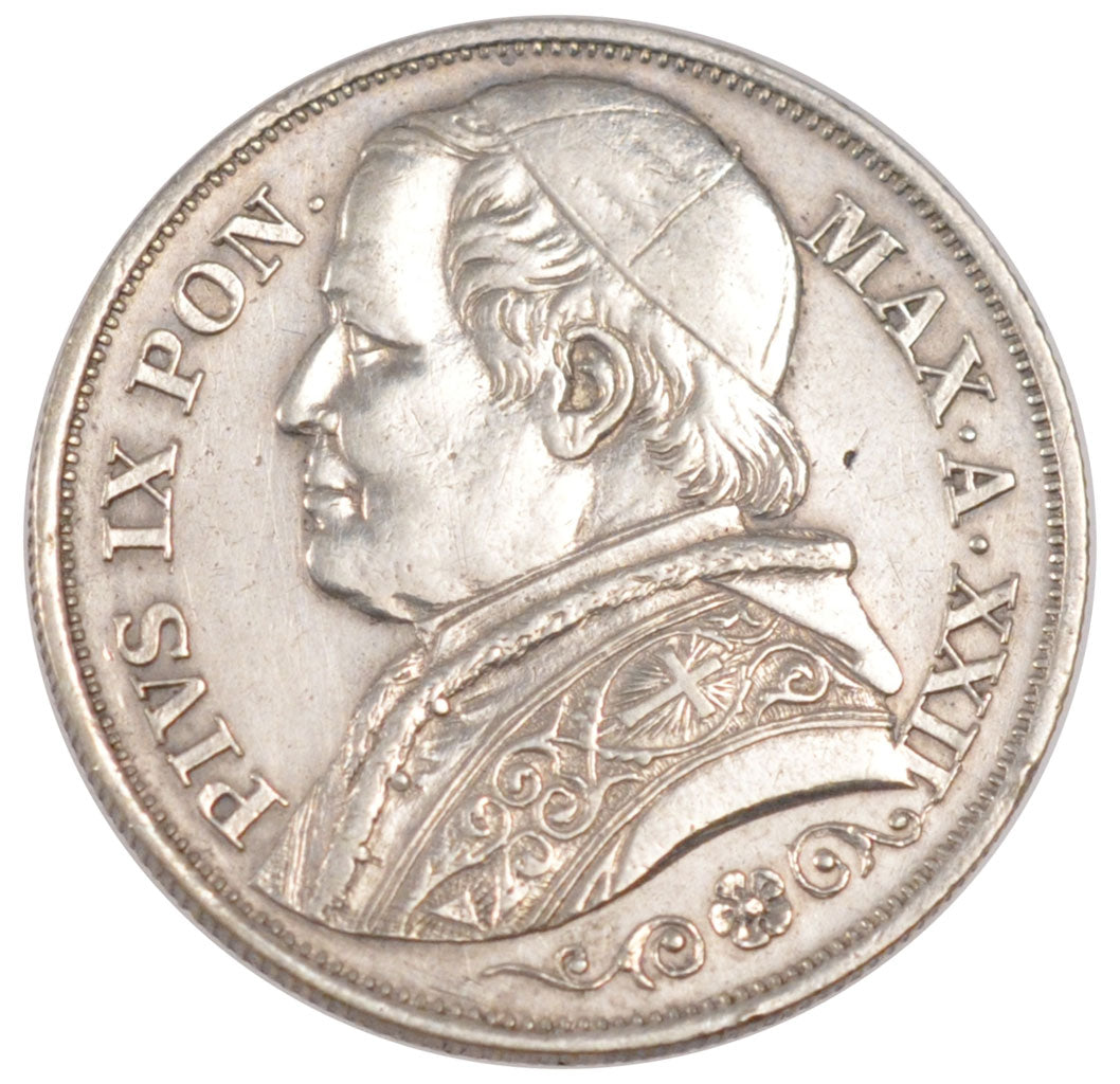 Vatican, Pie IX, 2 Lire