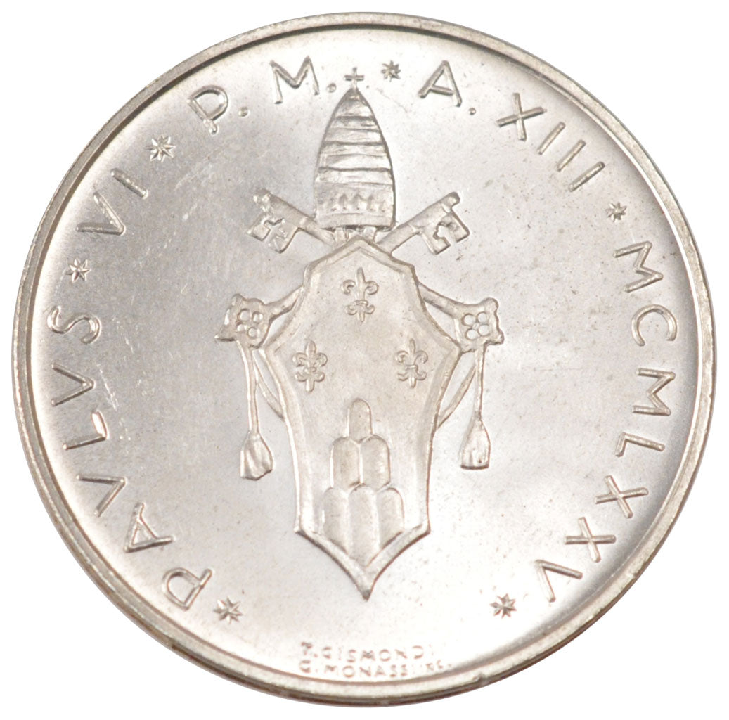 Vaticano, 500 Lire, 1975, Roma, SPL, Argento, KM:123