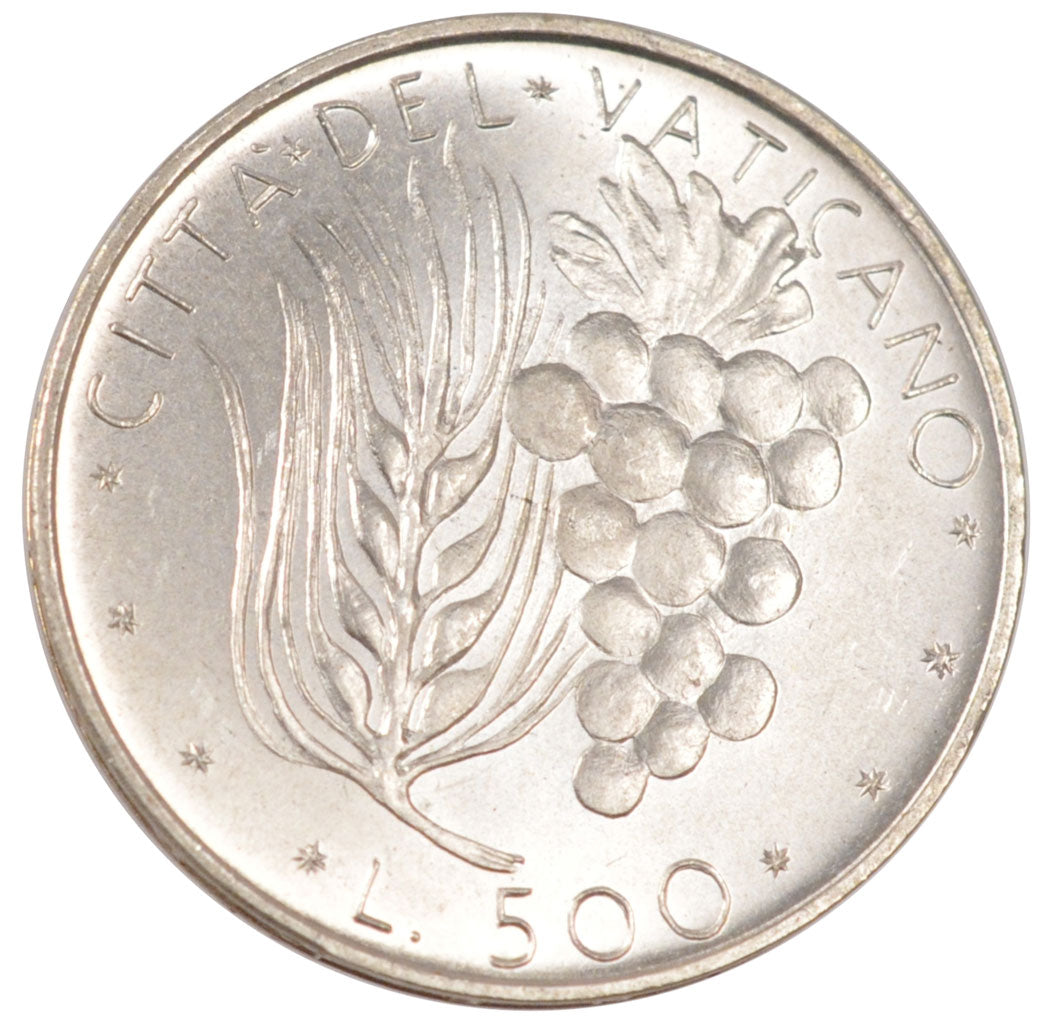 Vaticano, 500 Lire, 1975, Roma, SPL, Argento, KM:123