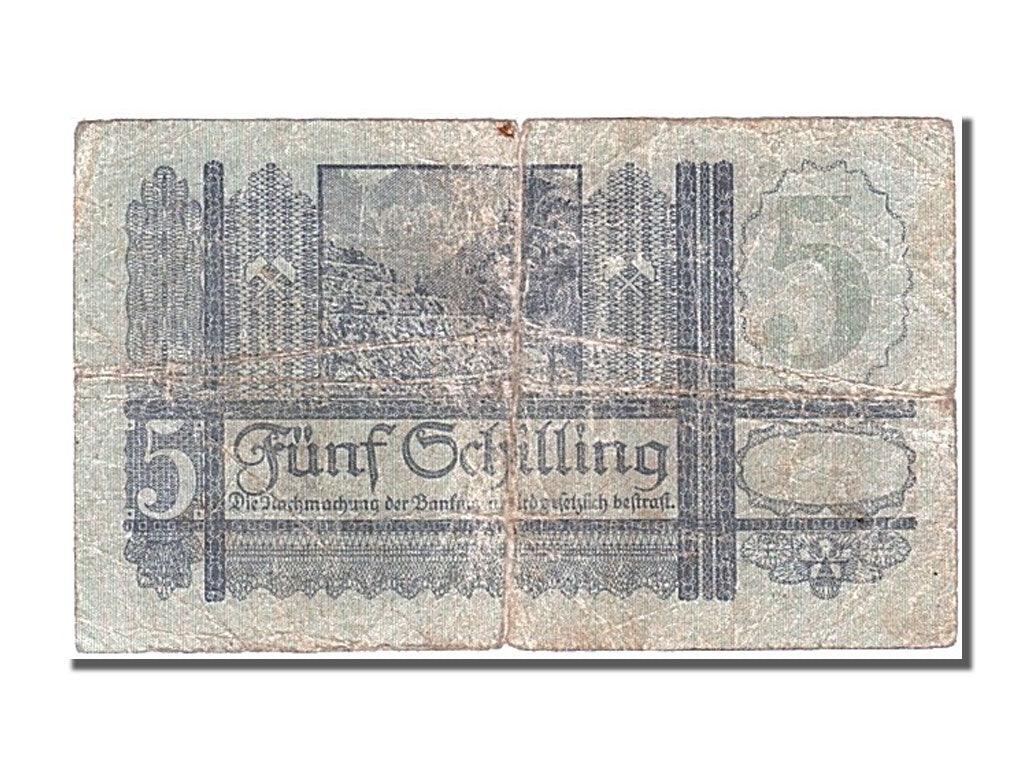 Austria, 5 Schilling, 1945, KM #121, 1945-09-04, F(12-15)