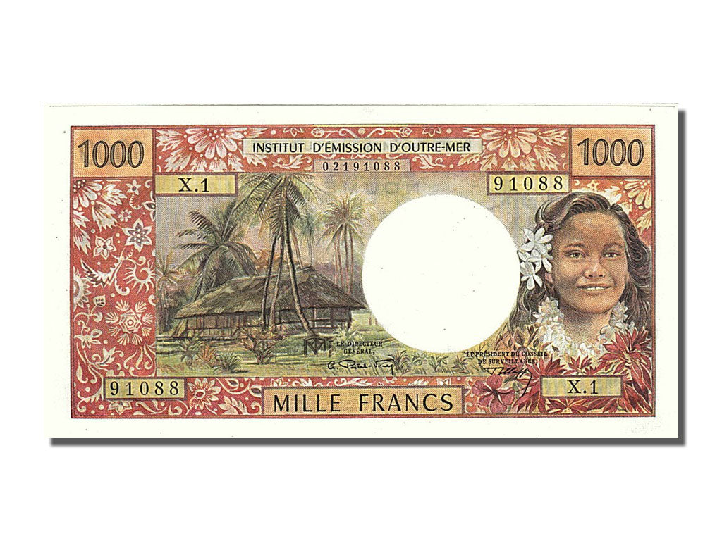 New Caledonia, 1000 Francs, 1970, KM #61, UNC(65-70), X.1 91088