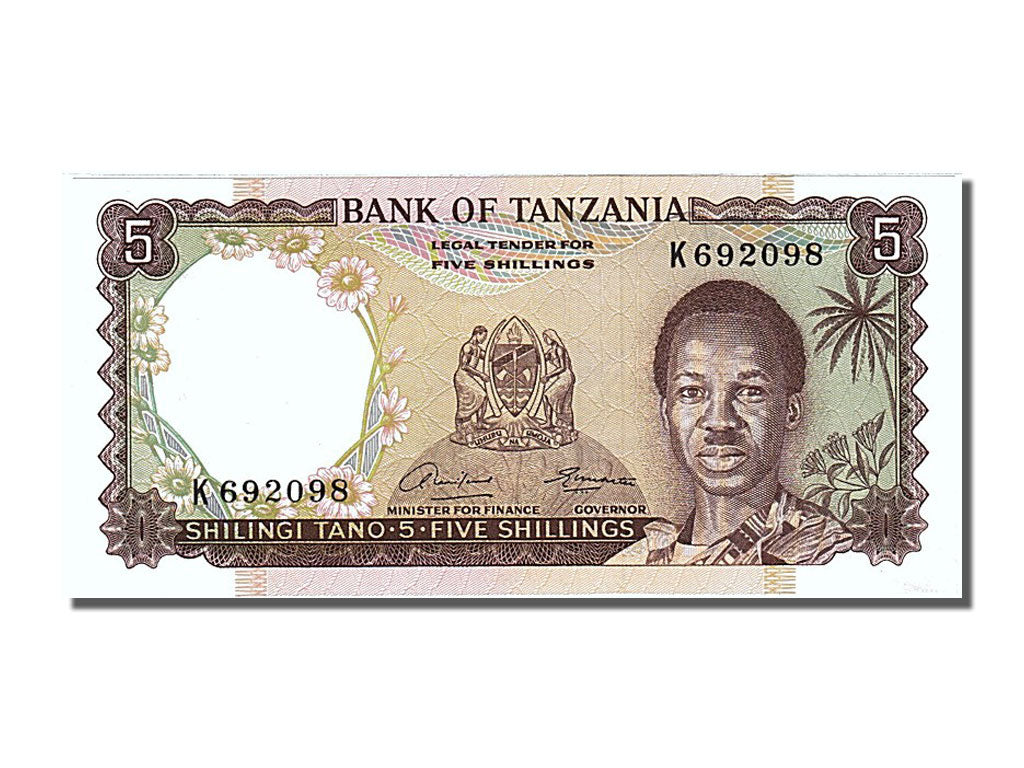 Tanzania, 5 Shillings, 1966, KM #1a, UNC(65-70), K 692098