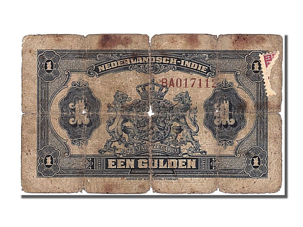 Netherlands Indies, 1 Gulden, 1919, KM #100a, 1919-09-27, VG(8-10), BA017112
