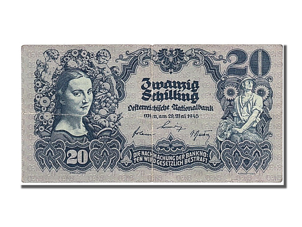 Austria, 20 Schilling, 1945, KM #116, 1945-05-29, VF(30-35), 1097 83744