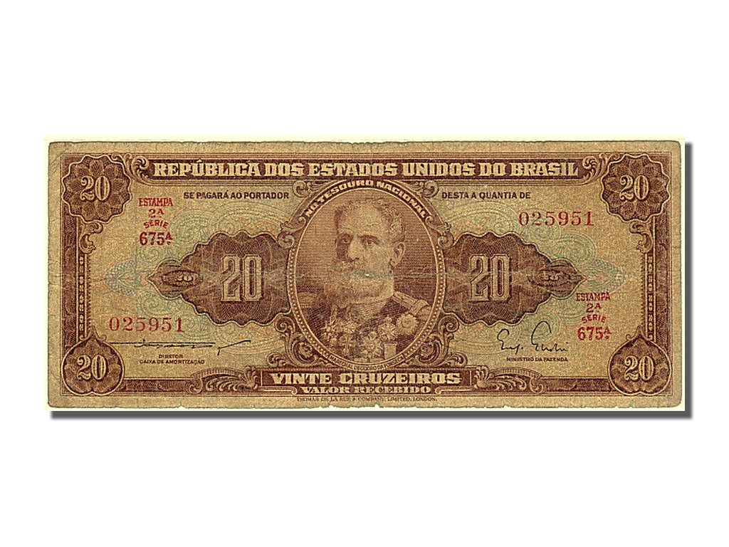 Brazil, 20 Cruzeiros, 1961, KM #168a, F(12-15), 025951