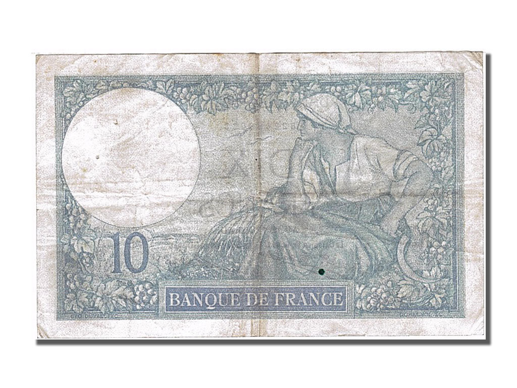 France, 10 Francs, 10 F 1916-1942 ''Minerve'', 1927, KM #73d, 1927-01-12,...