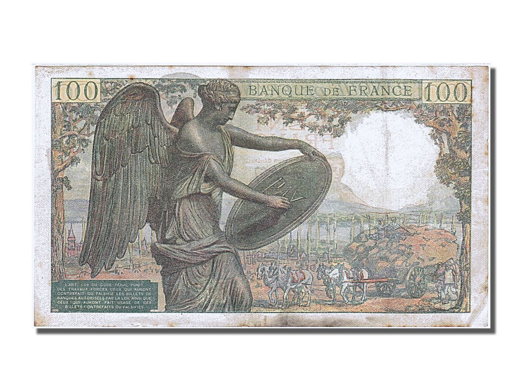 FRANCE, 100 Francs, 100 F 1942-1944 ''Descartes'', 1942, 1942-05-15, EF(40-45),.