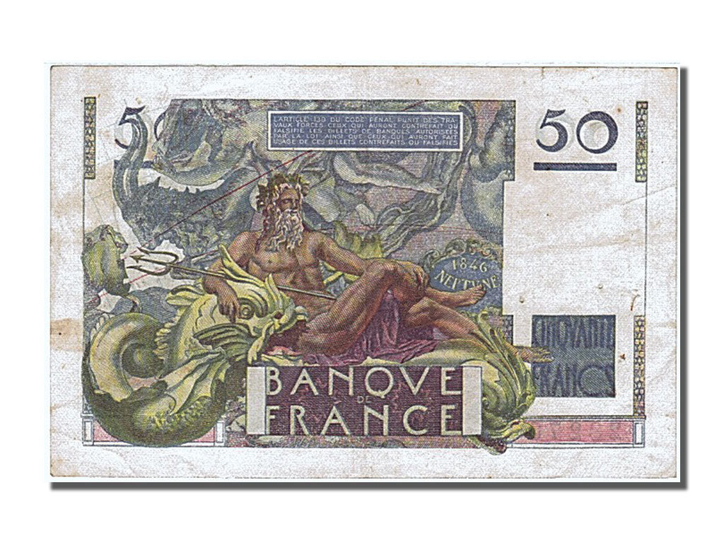 Francia, 50 Francs, 50 F 1946-1951 ''Le Verrier'', 1947, KM:127b, 1947-10-02,...