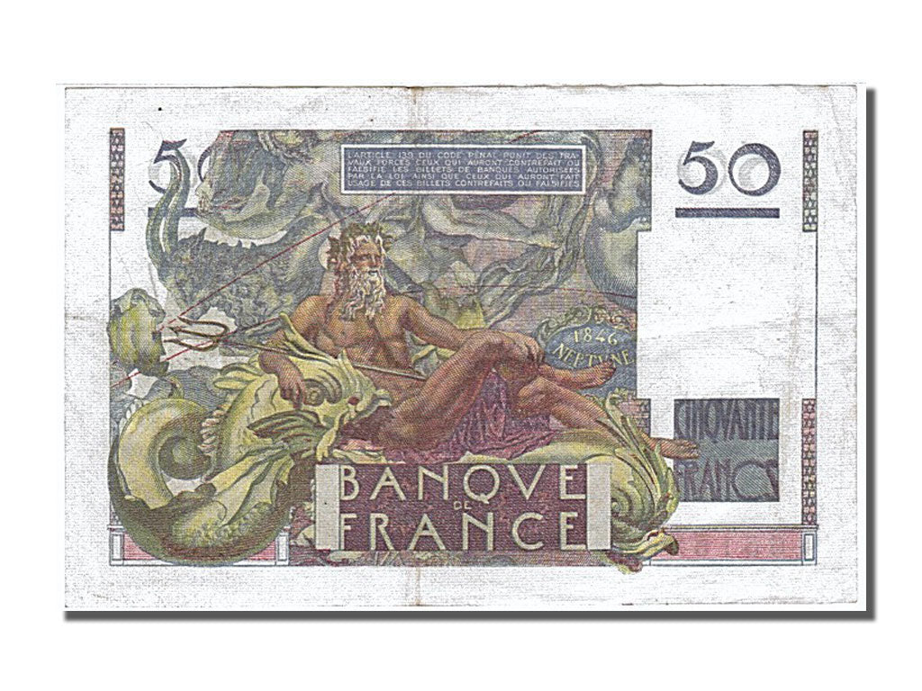Francia, 50 Francs, 50 F 1946-1951 ''Le Verrier'', 1949, KM:127b, 1949-05-19,...
