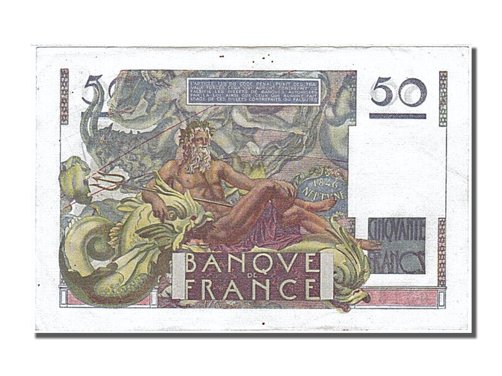 Banknot, Francja, 50 Francs, Le Verrier, 1949, 1949-05-19, UNC(63)