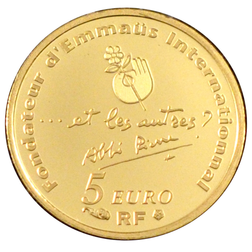 France, 5 Euros, 2012, MS(65-70), Gold, 1.24
