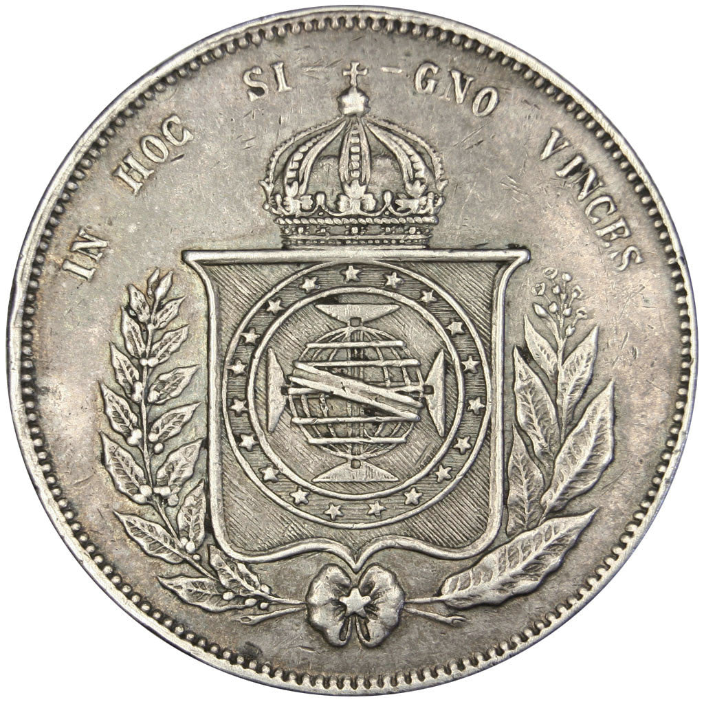 Brasile, Pedro II, 2000 Reis, 1856, BB, Argento, KM:466