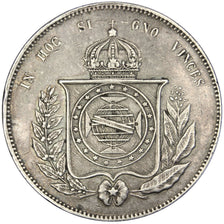Brasile, Pedro II, 2000 Reis, 1856, BB, Argento, KM:466
