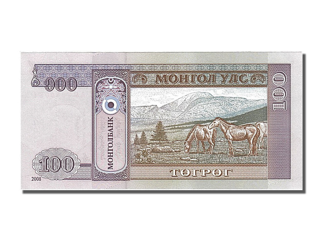 Banknote, Mongolia, 100 Tugrik, 2008, UNC(65-70)