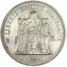FRANCE, Hercule, 50 Francs, 1974, Paris, KM #941.1, AU(55-58), Silver, 41,...