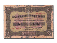 Bulgaria, 5 Leva Srebrni, 1917, KM #21a, AU(50-53), AB 196409