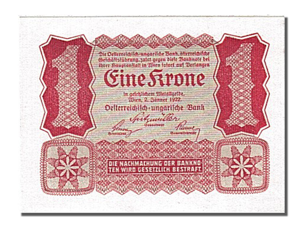 Banconote, Austria, 1 Krone, 1922, FDS
