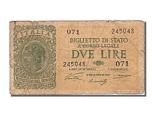 Italie, 2 Lire, type 1944
