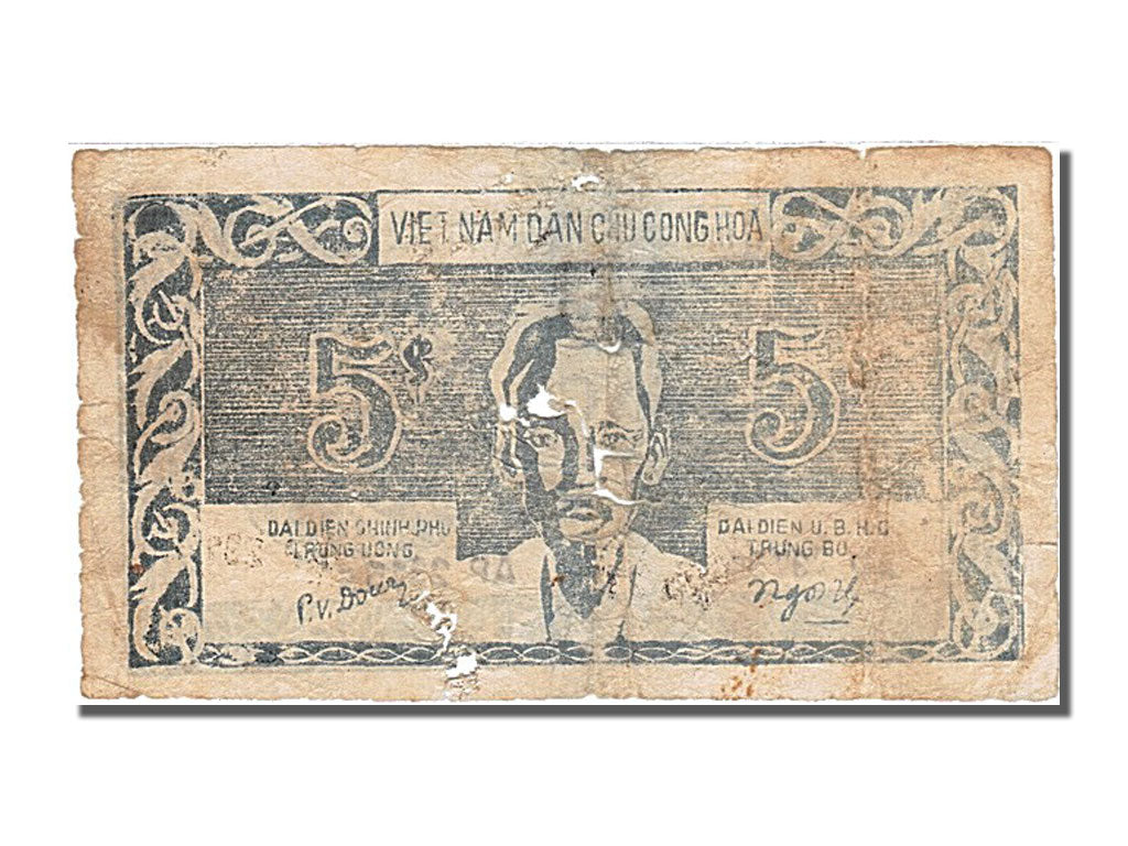 Viet Nam, 5 D<ox>ng, 1949, KM #46e, VG(8-10), AP 23755