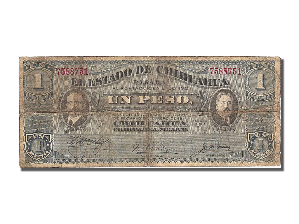 Mexico - Revolutionary, 1 Peso, 1914, KM #S529a, 1914-02-10, VG(8-10), 7588751
