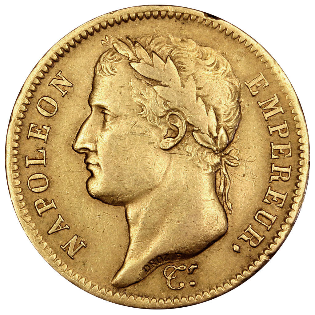 Francia, Napoléon I, 40 Francs, 1811, Paris, MB+, Oro, Gadoury:1084