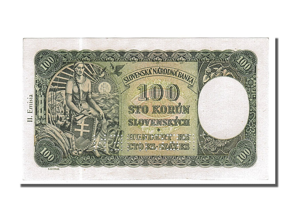 Czechoslovakia, 100 Korun, 1940, KM #52s, 1940-10-07, UNC(65-70), K3 227409