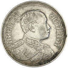 THAILAND, Baht, 1916, KM #45, AU(55-58), Silver, 14.93