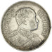 THAILAND, Baht, 1916, KM #45, AU(55-58), Silver, 14.93