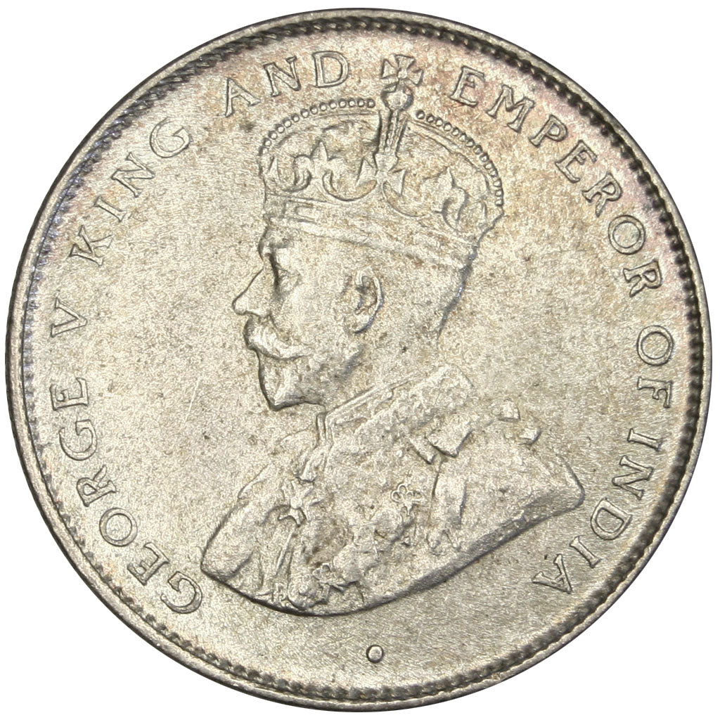 CEYLON, 50 Cents, 1924, KM #109a, AU(55-58), Silver, 23.8, 5.82