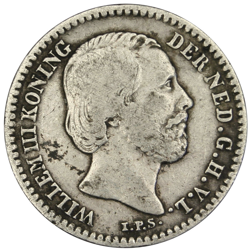 NETHERLANDS, 10 Cents, 1890, KM #80, VF(30-35), Silver, 15, 1.35