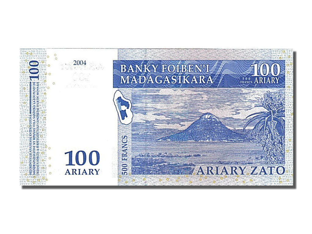 Banknot, Madagascar, 100 Ariary, 2004, UNC(65-70)