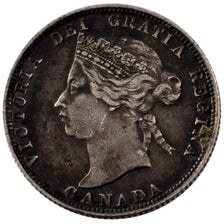 CANADA, 25 Cents, 1872, KM #5, EF(40-45), Silver, 23.88, 5.80