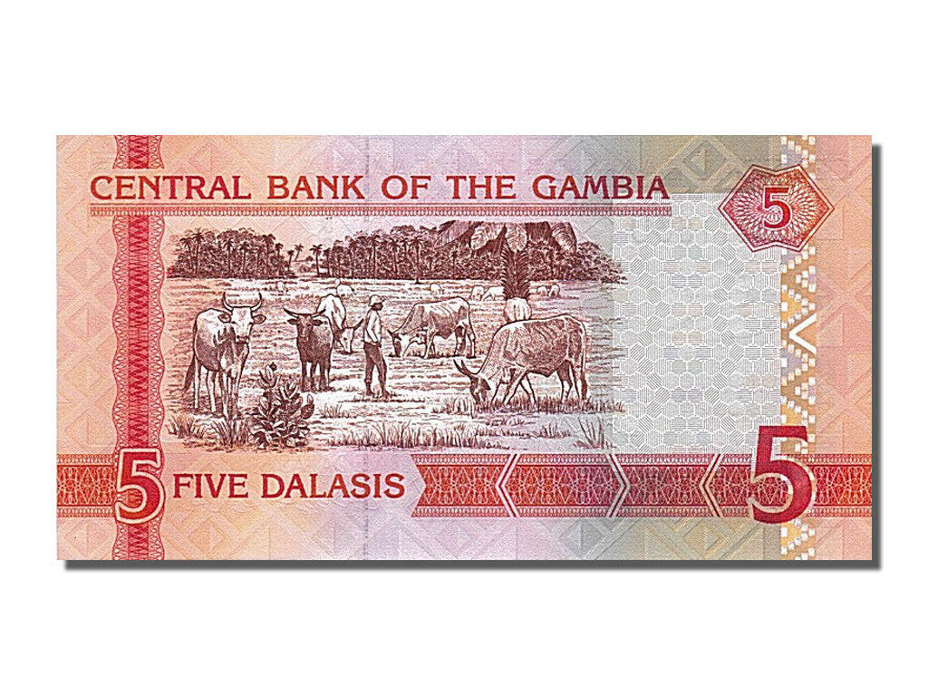 Banknot, Gambia, 5 Dalasis, UNC(65-70)