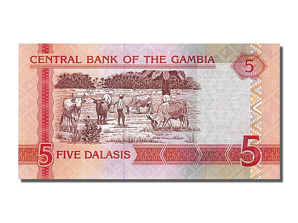 Banconote, Gambia, 5 Dalasis, FDS