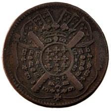 Moneta, STATI FRANCESI, LILLE, 20 Sols, 1708, Lille, MB+, Rame, Boudeau:2313