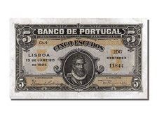 Portugal, 5 Escudos, 1925, KM #133, 1925-01-13, AU(55-58), 11844