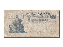 Argentina, 5 Pesos, KM #258, 1947-03-20, VF(20-25), 40.691.940F