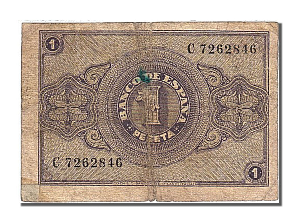 Espagne, 1 Peseta, type 1938