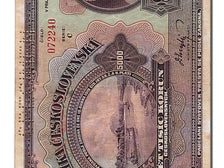 Cecoslovacchia, 5000 Korun, 1920, 1920-07-06, B+